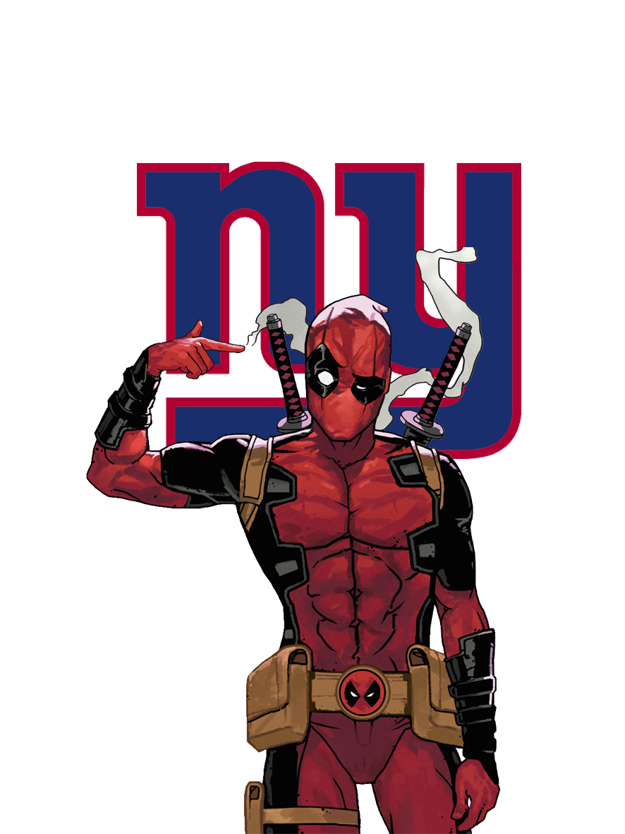 New York Giants Deadpool Logo vinyl decal